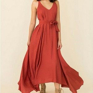 Joyfolie women’s Milena dress burnt sienna Sz Med